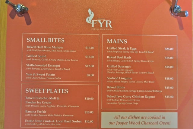 FYR Cycene ond Drinc Restaurant Singapore01