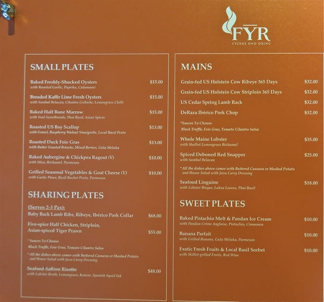 FYR Cycene ond Drinc Restaurant Singapore05