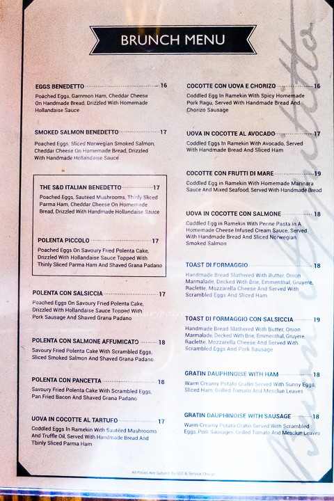Supply & Demand Brunch Menu