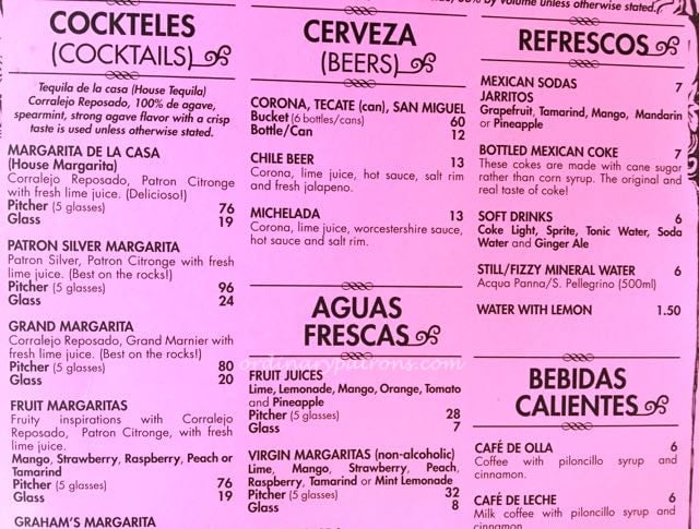 margaritas singapore menu - 4