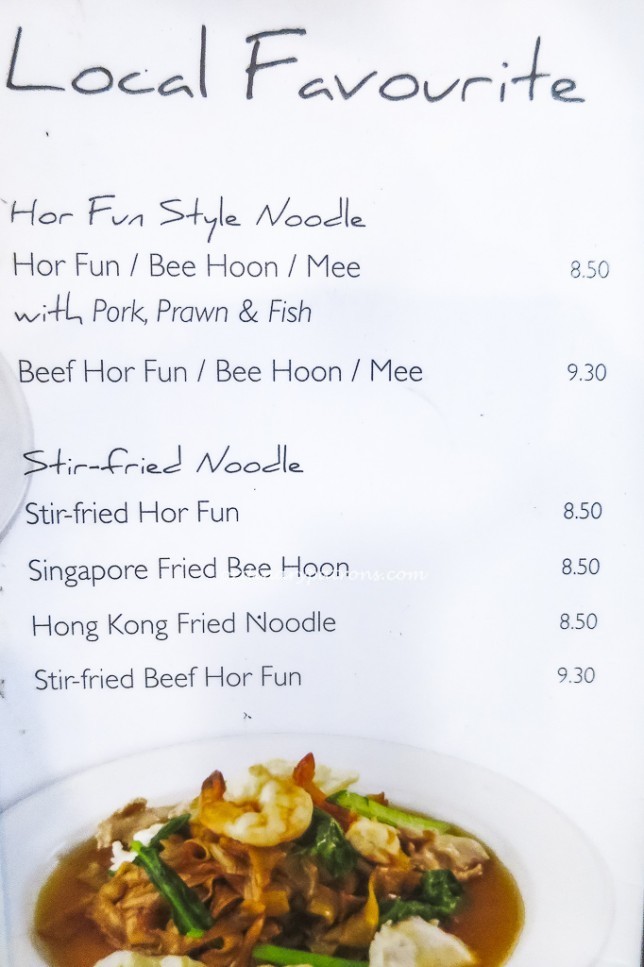 Menu of Han's Cafe 