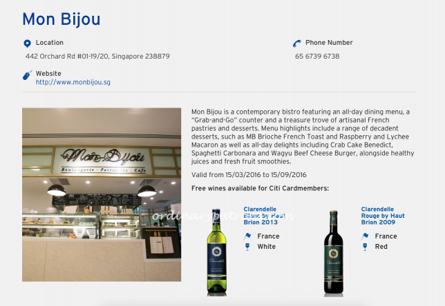 Mon Bijou Citibank Card Deal