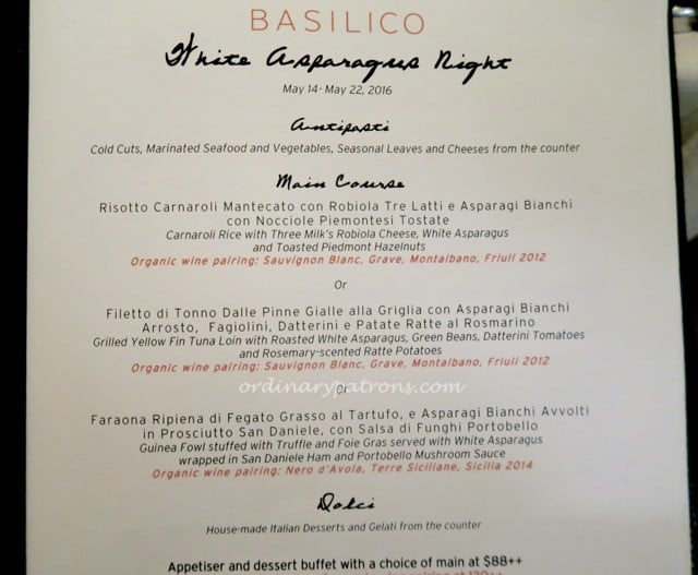 Basilico Regent Singapore Dinner Buffet Price - 9