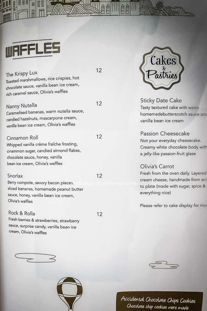 Olivia & Co brunch menu