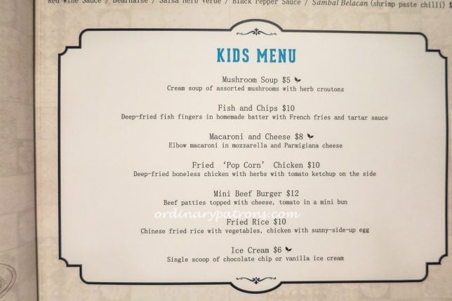 Baba Chews Restaurant Kids Menu 
