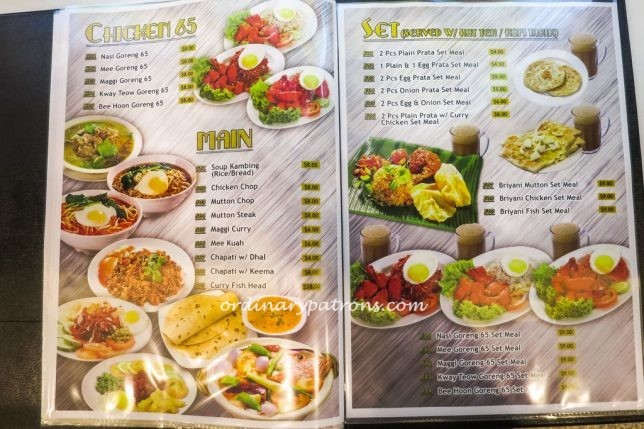 Menu - My Briyani House, Marine Cove