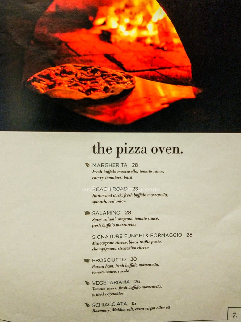 Pizza Menu of Beach Road Kitchen