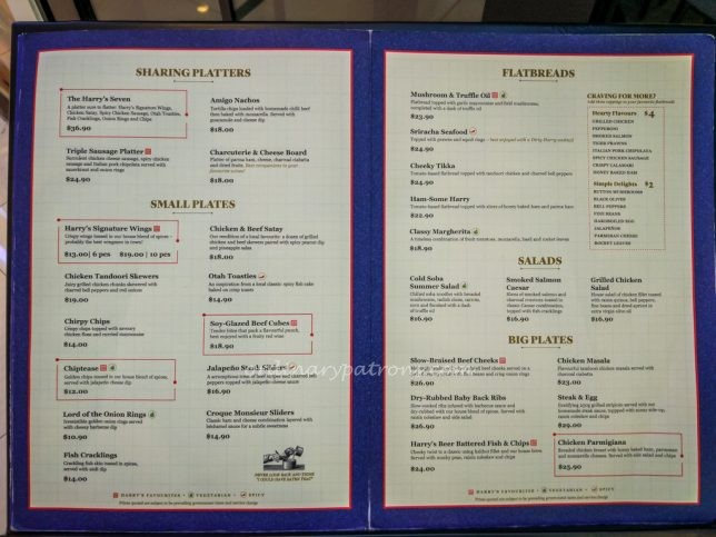 18 Tai Seng Harry's Bar Menu