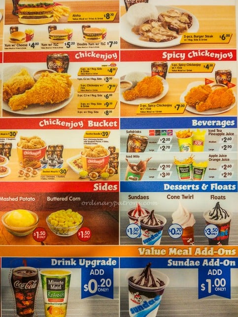 Jollibee Singapore menu