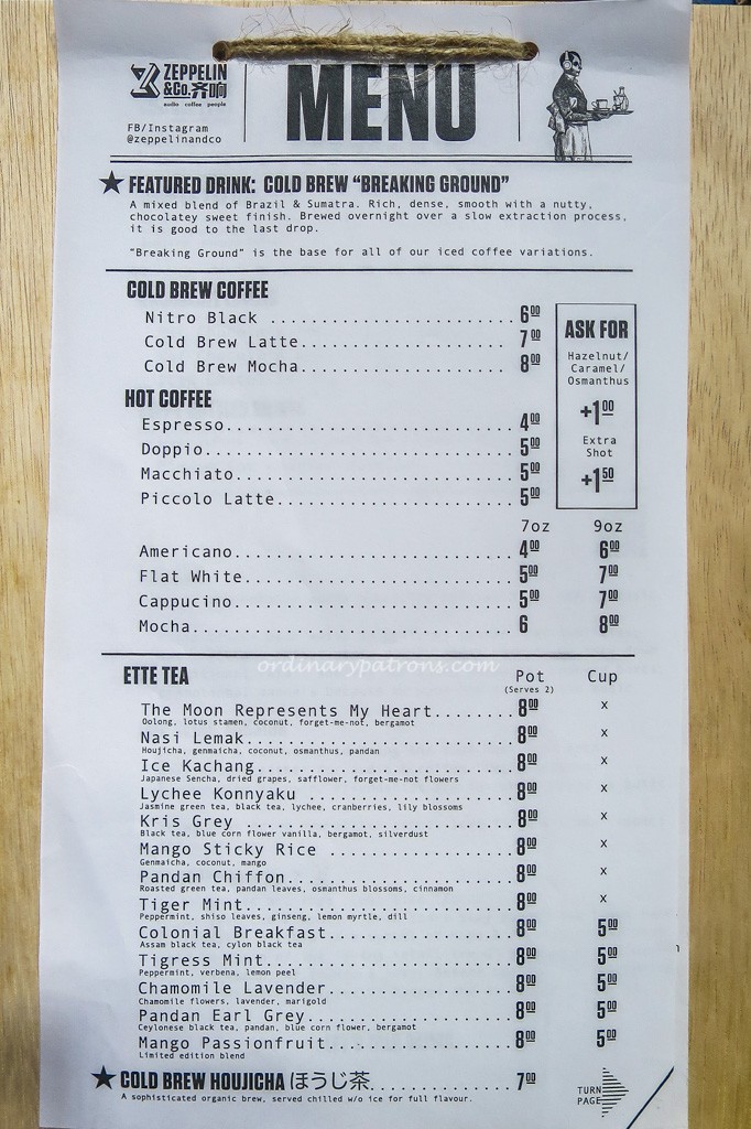 Zeppelin & Co. Menu