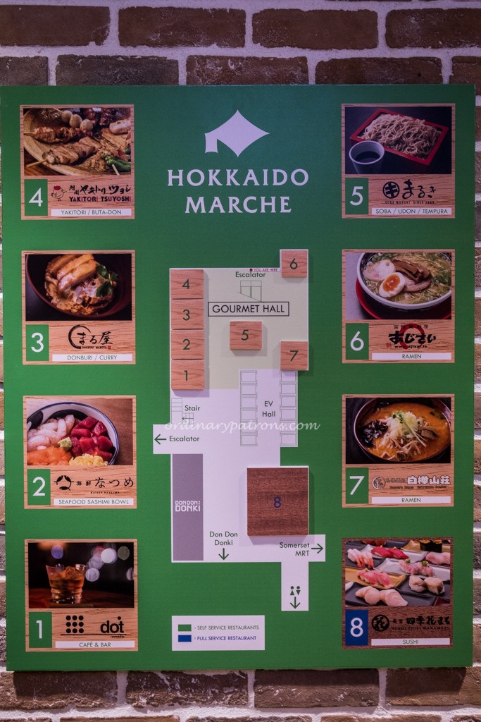 layout of Hokkaido Marche Gourmet Hall