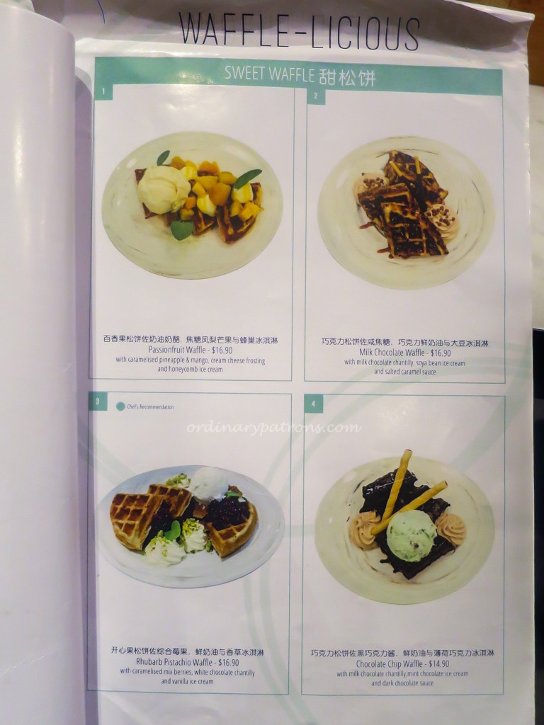 Typhoon Cafe Waffles Menu