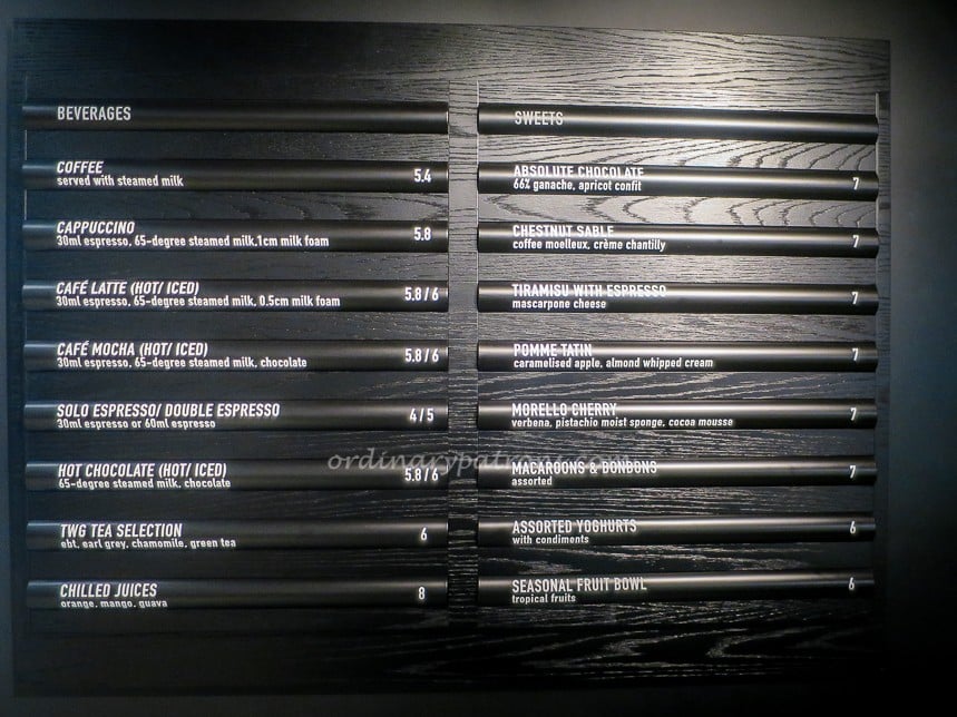 The Stamford Brasserie Menu Board