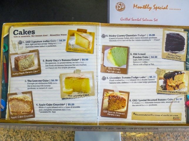 Menu Old School Delights 