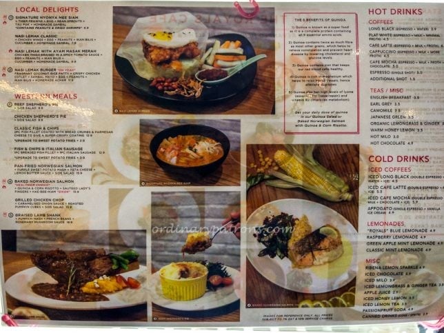 Royals Cafe Menu