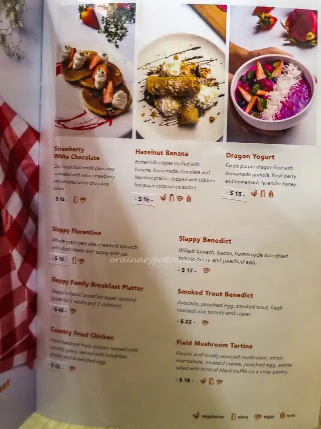 Slappy Cakes Menu