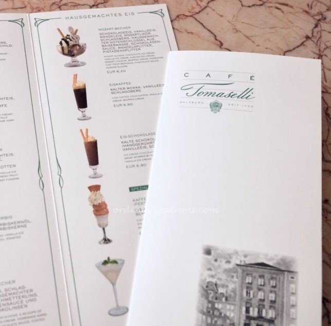 Café Tomaselli Menu