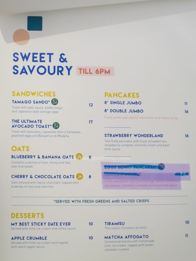 Grids & Circles Lunch Menu