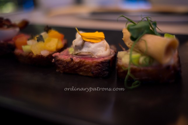  Wagyu meat prepared in 4 texture and flavours