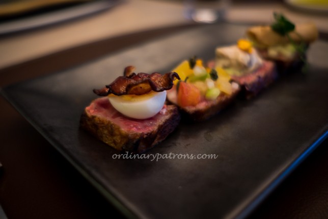  Wagyu meat prepared in 4 texture and flavours