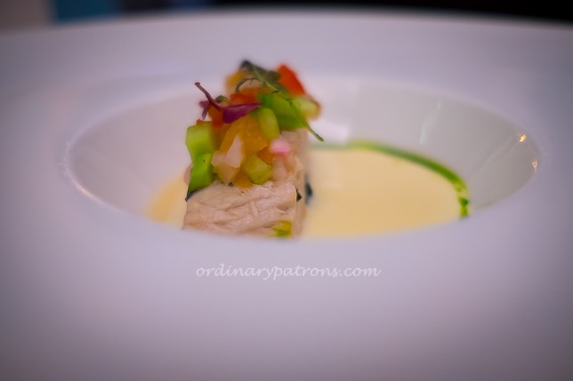 Hamachi “in cialletta”, potatoes, parsley and white wine