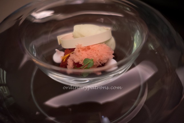 Strawberry, raspberry and mint ice cream at Dolce Vita