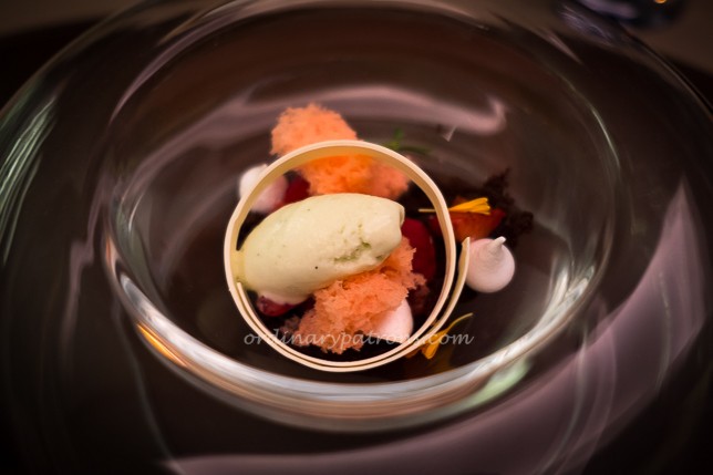 Strawberry, raspberry and mint ice cream at Dolce Vita