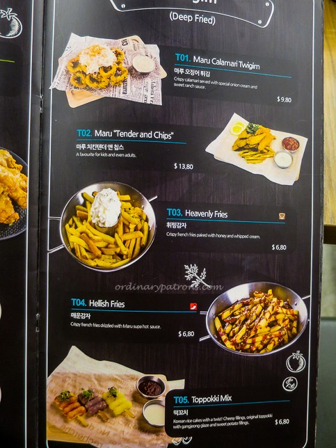 Pizza Maru Singapore Menu