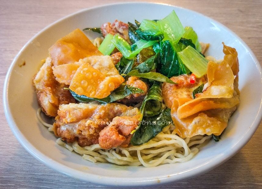Pontian Salted Egg Chicken Cutlet Noodles