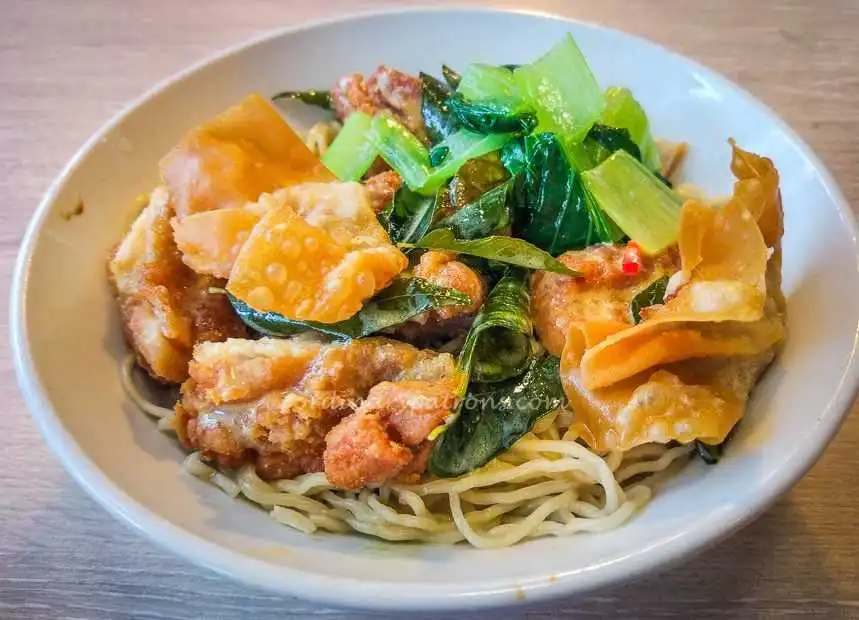 Pontian Salted Egg Chicken Cutlet Noodles