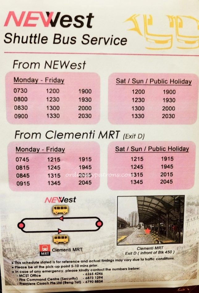 NEWest Mall Shuttle Bus Schedule
