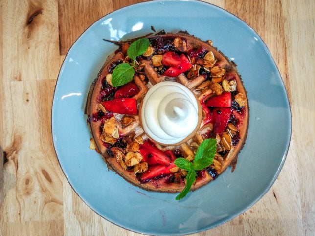 Waffles at Baristart Coffee Tras Street