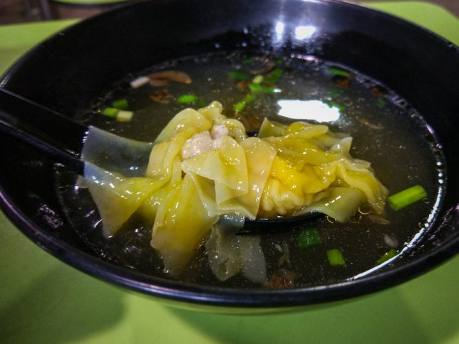 Boiled wantons at Dunman Food Centre