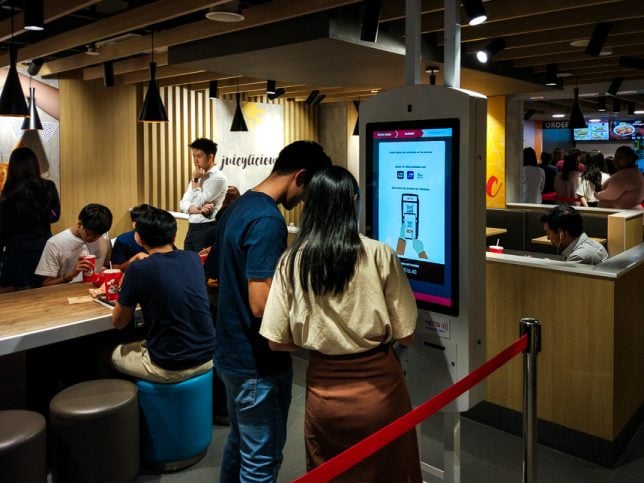 Jollibee Suntec self-ordering kiosks