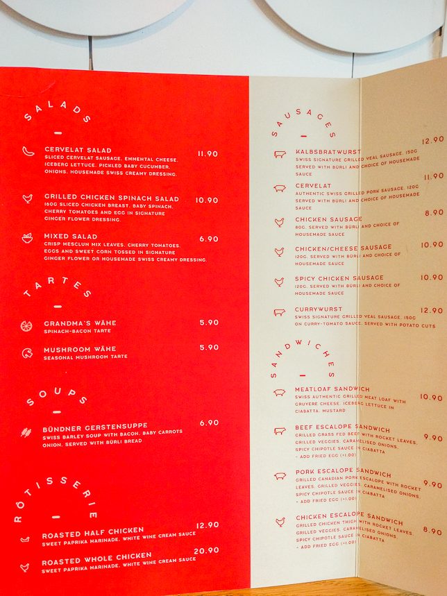 Menu of Wursthans in Singapore 