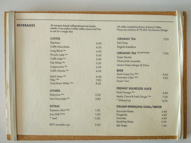 Brawn & Brains Menu