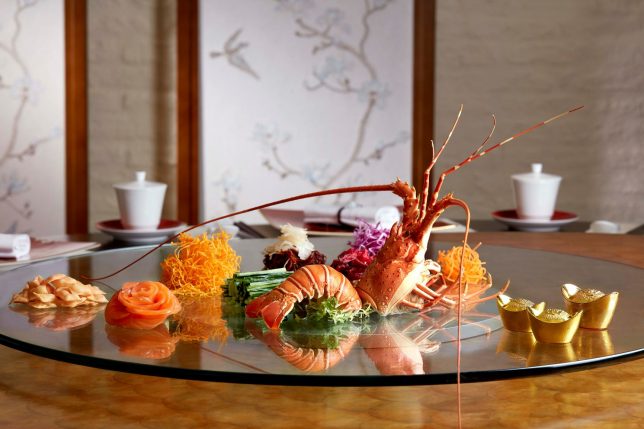 Bountiful Yu Sheng with Alaskan crab meat at Cherry Garden
