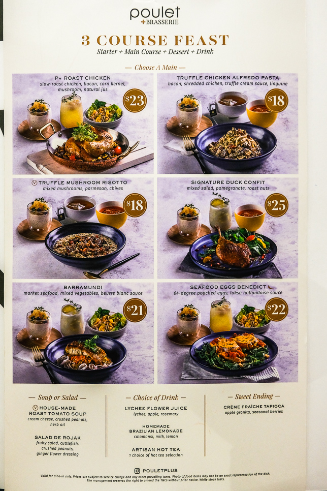 Poulet + Brasserie at ION - 3 Course Feast