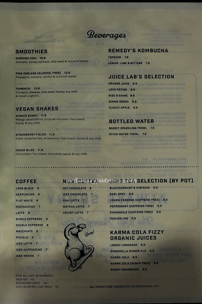 Plentyfull Bakery & Deli Great World City Menu Feb 2020