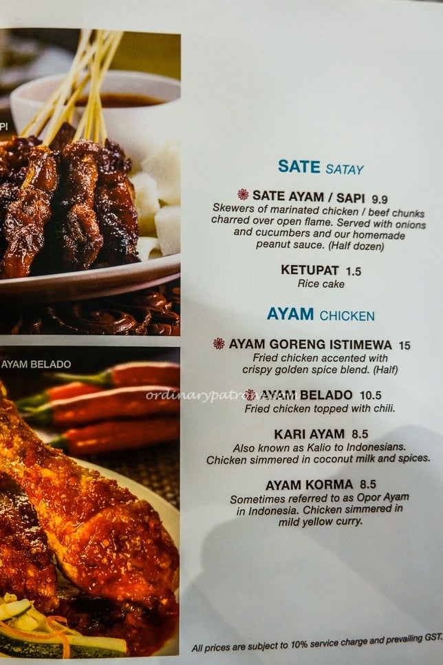 Tambuah Mas Great World City menu 2020