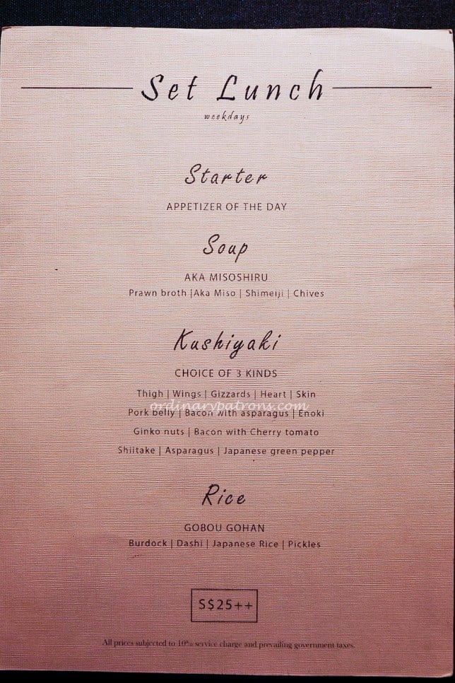 Matsukiya Paragon -set lunch menu