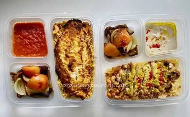 Middle Eastern food takeaway bento set lunch