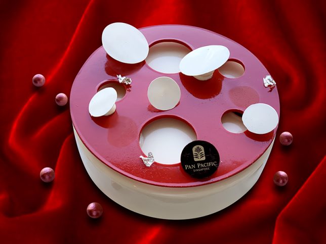 Opalys Raspberry Mousse Cake
