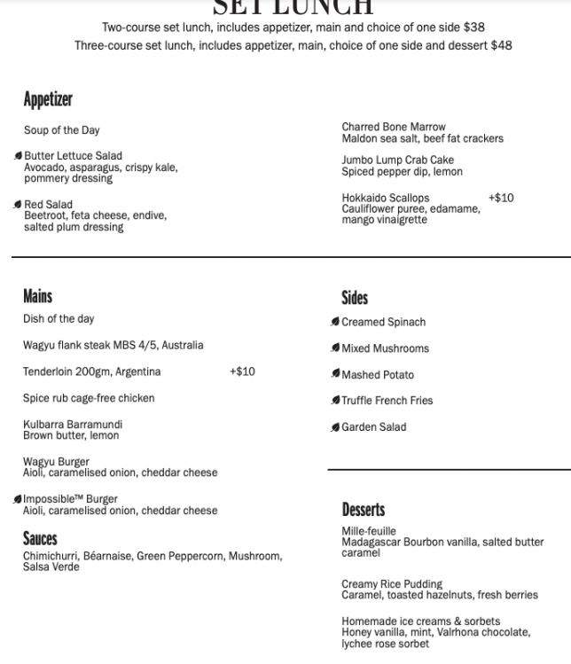 665°F Andaz Singapore Steakhouse - Set Lunch on Level 38 - The Ordinary ...