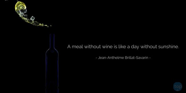 A meal without wine is like a day without sunshine.
- Jean-Anthelme Brillat-Savarin   quote
