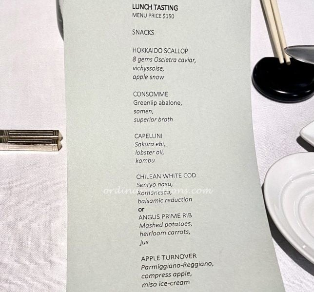 Iggy's Singapore Lunch - Tasting Menu Review