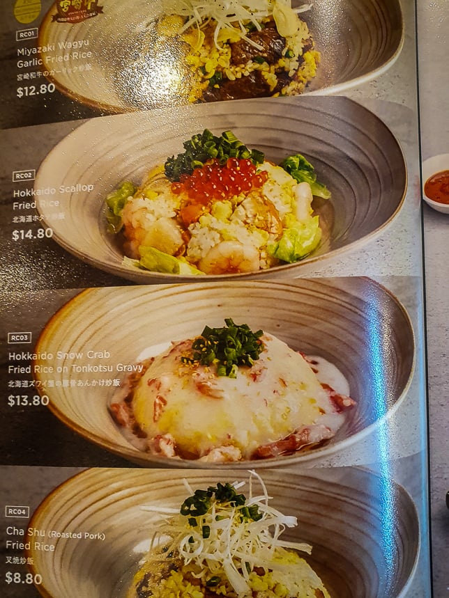 Menu of  Kiwami Chinatown Point 