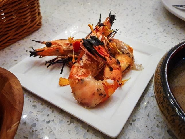 Grilled Prawns at The Summerhouse