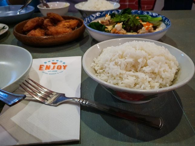 Enjoy Restobar in Kam Leng Hotel - Singapore dishes