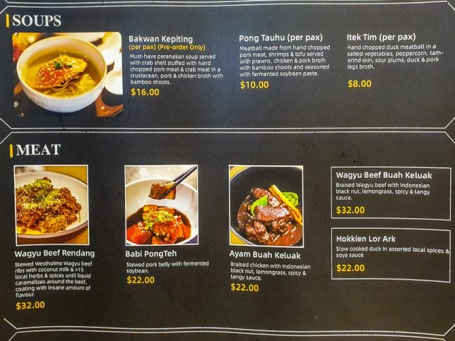 Bonding Kitchen Menu